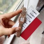 Panthere de Cartier Panthere Gold Watch 27*37MM Swiss Quartz Movement Rose Gold Bracelet Women Watch